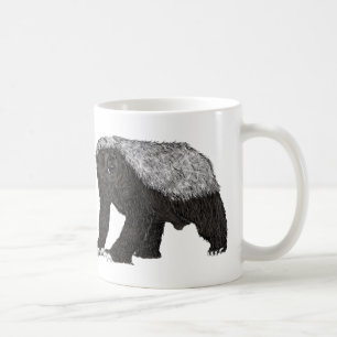 Badass Honig-Dachs-furchtlose Haltungs-Tier-Kunst Kaffeetasse