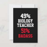 Badass-Karte für Biologielehrer
