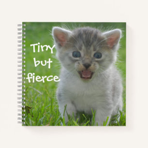 Badass-Katzen - "Klein aber feurig" Kätzchen Notizbuch