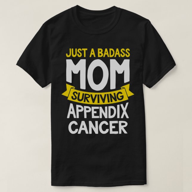 Badass-Mama überlebt Appendi-Krebsvorschuss T-Shirt (Design vorne)