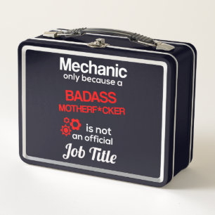Badass Mechanic   Metall Brotdose