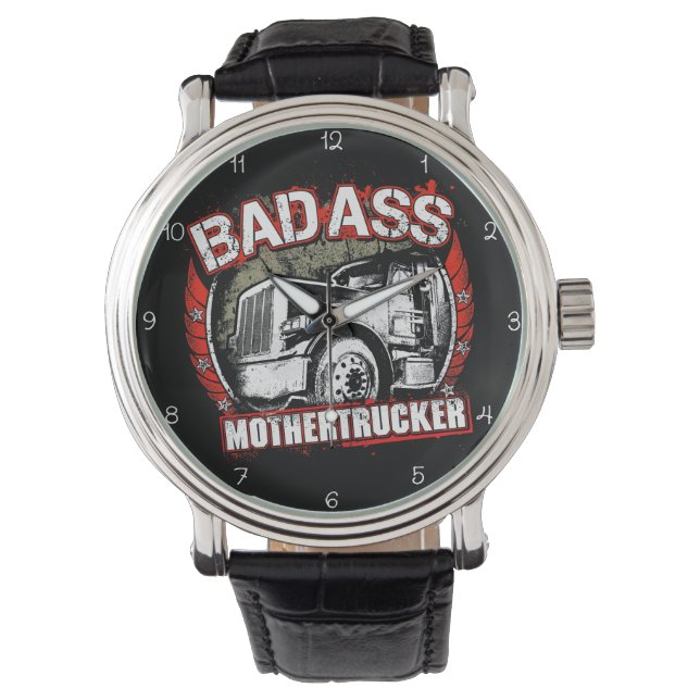 Badass Mothertrucker Armbanduhr (Vorderseite)