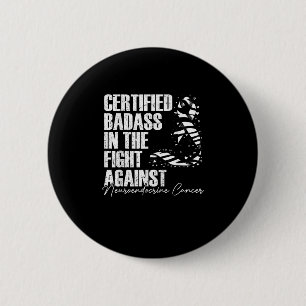 Badass Neuroendocrine Cancer Awareness NET Zebra R Button