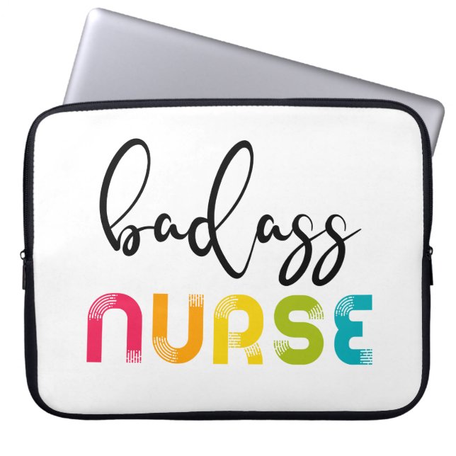 Badass Nurse Laptopschutzhülle (Vorderseite)
