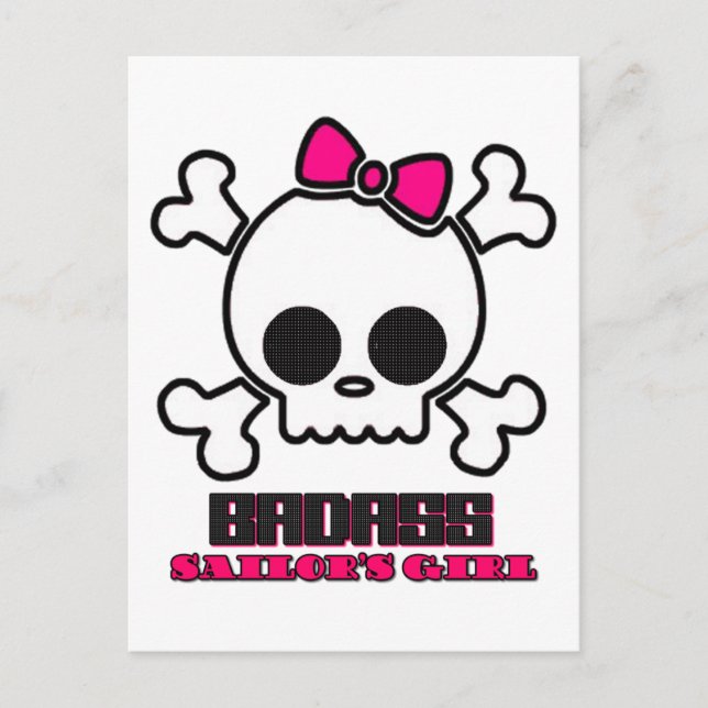 Badass Sailor's Girl Postkarte (Vorderseite)
