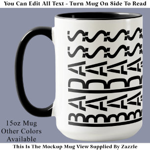 BADASS Versteckte Nachricht Moderne Trend-Typograf Tasse