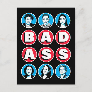 Badass Women: Stacey RBG AOC Katie Kamala Warren Postkarte