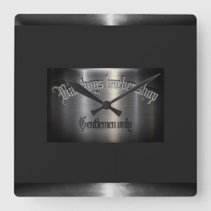 Badboy-Barberei Quadratische Wanduhr