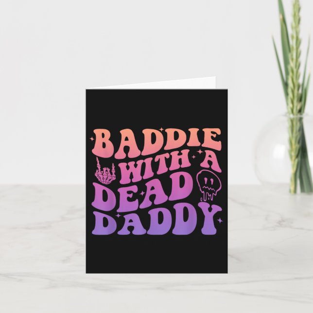 Baddie mit einem toten Daddy-Design Karte (Vorderseite)