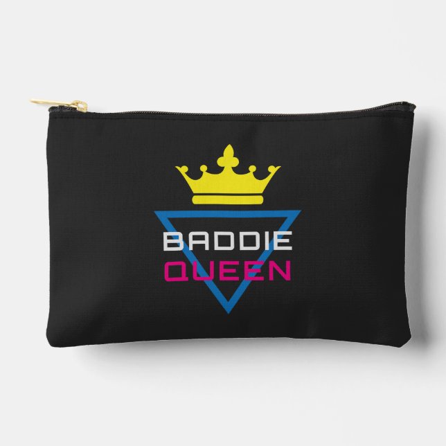 Baddie Queen Krone Y2K Zubehörtasche (Vorderseite)