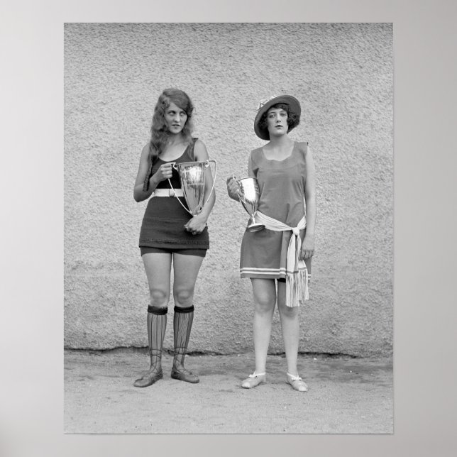 Bade Beauty Contest, 1922. Vintages Foto Poster (Vorne)