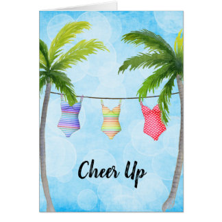 Badeanzug jubeln oben Karte zu