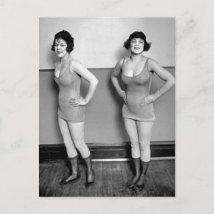 Badeanzug-Models Postkarte