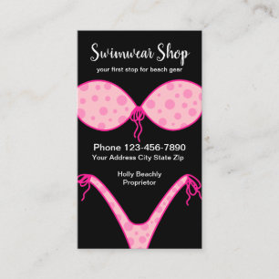 Badeanzug-Shop Sommer-Bikini-Design Visitenkarte