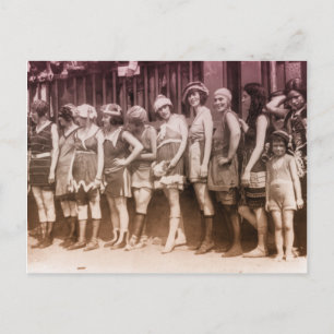 Badeanzug-Wettbewerb aus den 1920er Jahren Postkarte