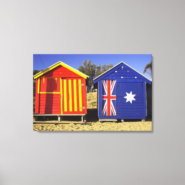 Badeboxen, Middle Brighton Beach, Port 2 Leinwanddruck (Vorderseite)