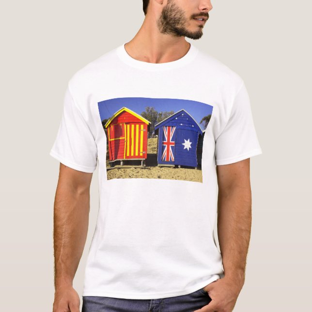 Badeboxen, Middle Brighton Beach, Port 2 T-Shirt (Vorderseite)