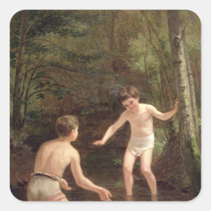 Badeboys, 1873 quadratischer aufkleber
