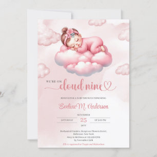 Badefarbe schlafende Babywolke neun Einladung