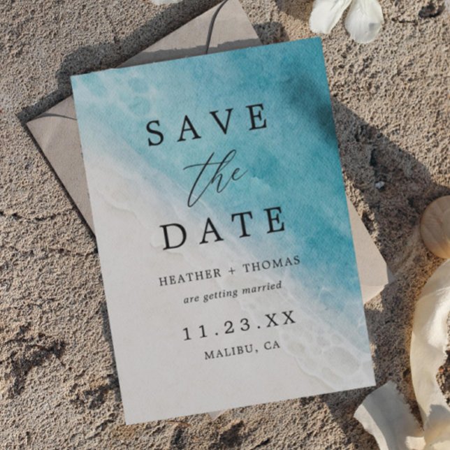 Badefarbe Sommerstrand KüsteRetten Sie das Datum Save The Date (Von Creator hochgeladen)