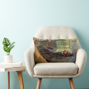 Badefloß an der Seine Asniere von Vincent van Gogh Lendenkissen