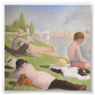 Badegäste bei Asnieres durch Georges Seurat Fotodruck