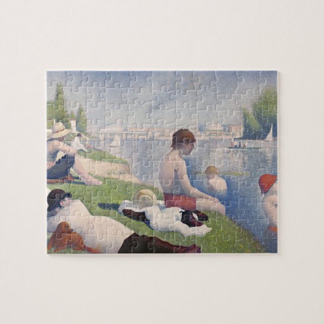 Badegäste Georges Pierre Seurat | bei Asni�res, Puzzle (Horizontal)