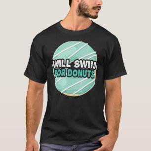 Badegäste schwimmen für Donuts, die das Schwimmen T-Shirt