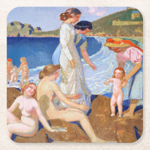 Badegewässer, Maurice Denis Rechteckiger Pappuntersetzer
