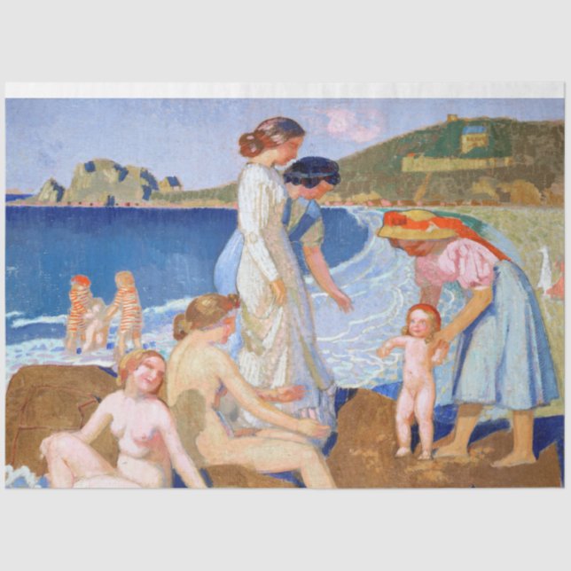 Badegewässer, Maurice Denis Seidenpapier (Vorderseite)