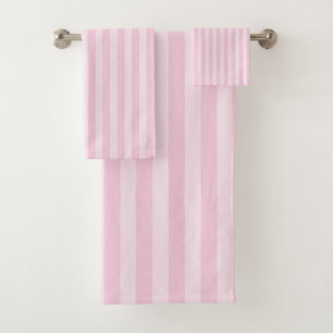Badehandtuch mit rosa Streifen Badhandtuch Set
