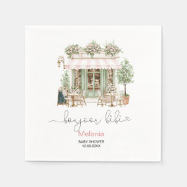 Badehaube Babydusche Papiertüte Serviette