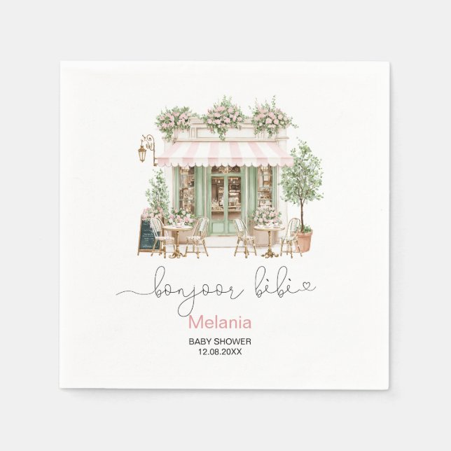 Badehaube Babydusche Papiertüte Serviette (Vorderseite)