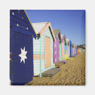 Badehäuschen, Middle Brighton Beach, Hafen Magnet