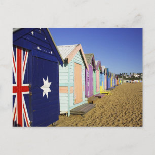 Badehäuschen, Middle Brighton Beach, Hafen Postkarte