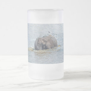 Badelephant Mattglas Bierglas