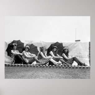 Bademädchen aus Lansburg: 1922 Poster