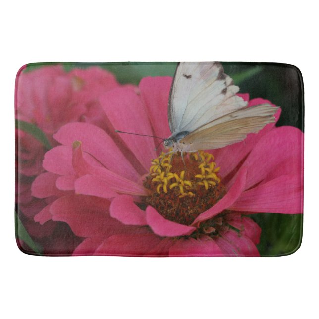Badematte/Blume und Schmetterling Badematte (Vorderseite)