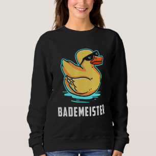 Bademeister Rettungsschwimmer Gummi Duck Außenpool Sweatshirt