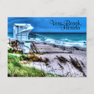 Bademeister Stand Vero Beach Florida Postkarte