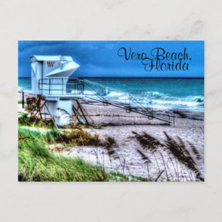 Bademeister Stand Vero Beach Florida Postkarte