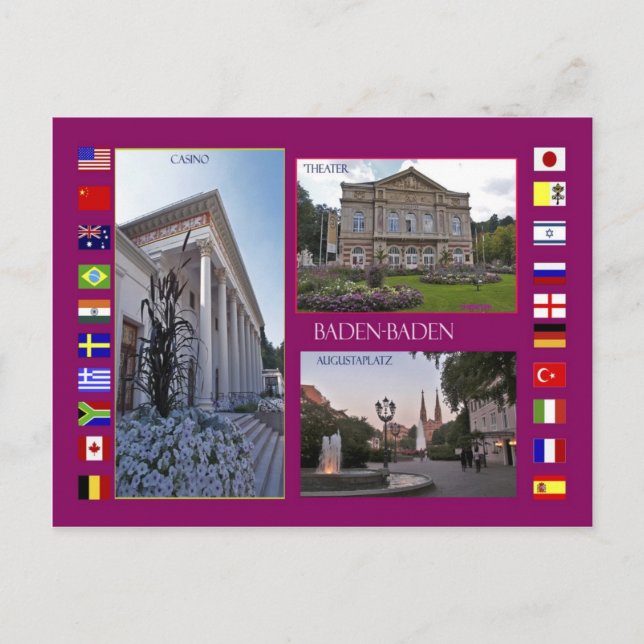 Baden-Baden Ansichtskarte Postkarte (Vorderseite)