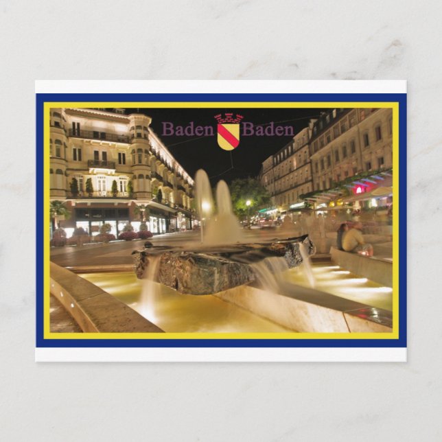 Baden-Baden-Ansichtskarte Postkarte (Vorderseite)