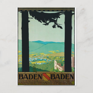 Baden Baden, Stadt und Umgebung, Deutschland Postkarte