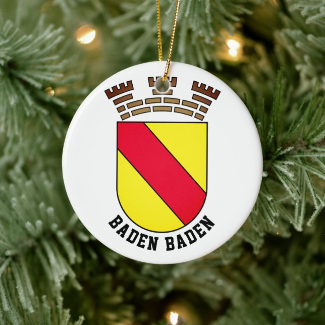 Baden-Baden-Wappen - DEUTSCHLAND Keramik Ornament (Baum)