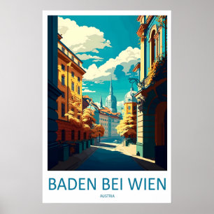 Baden Bei Wien Vintage-Reiseposter Ski National Poster