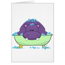 Baden des lila Flusspferds