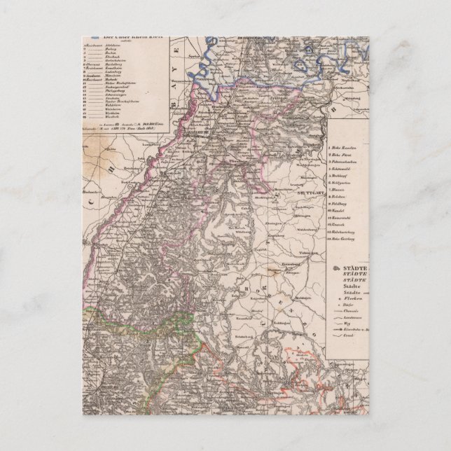 Baden, Deutschland Postkarte (Vorderseite)