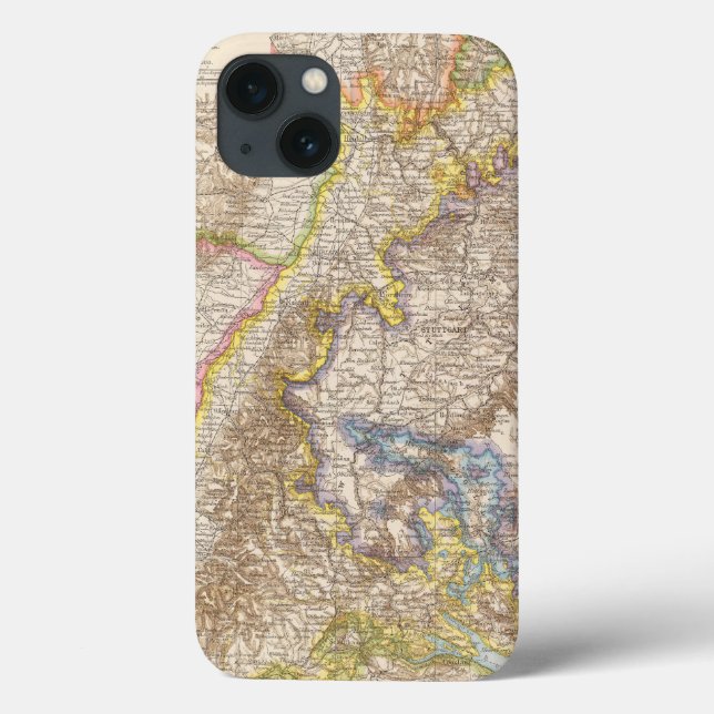 Baden Germany Atlas Map Case-Mate iPhone Hülle (Rückseite)