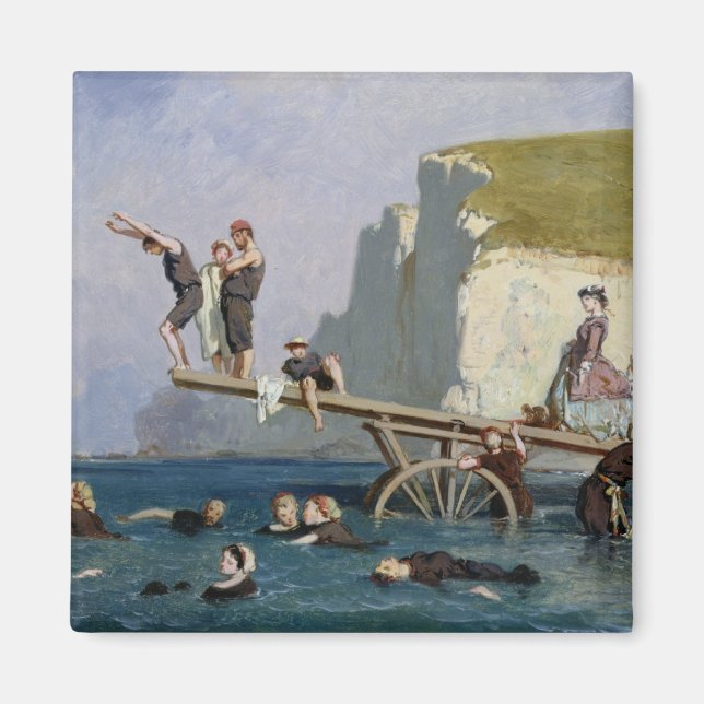 Baden in Etretat Magnet (Vorne)